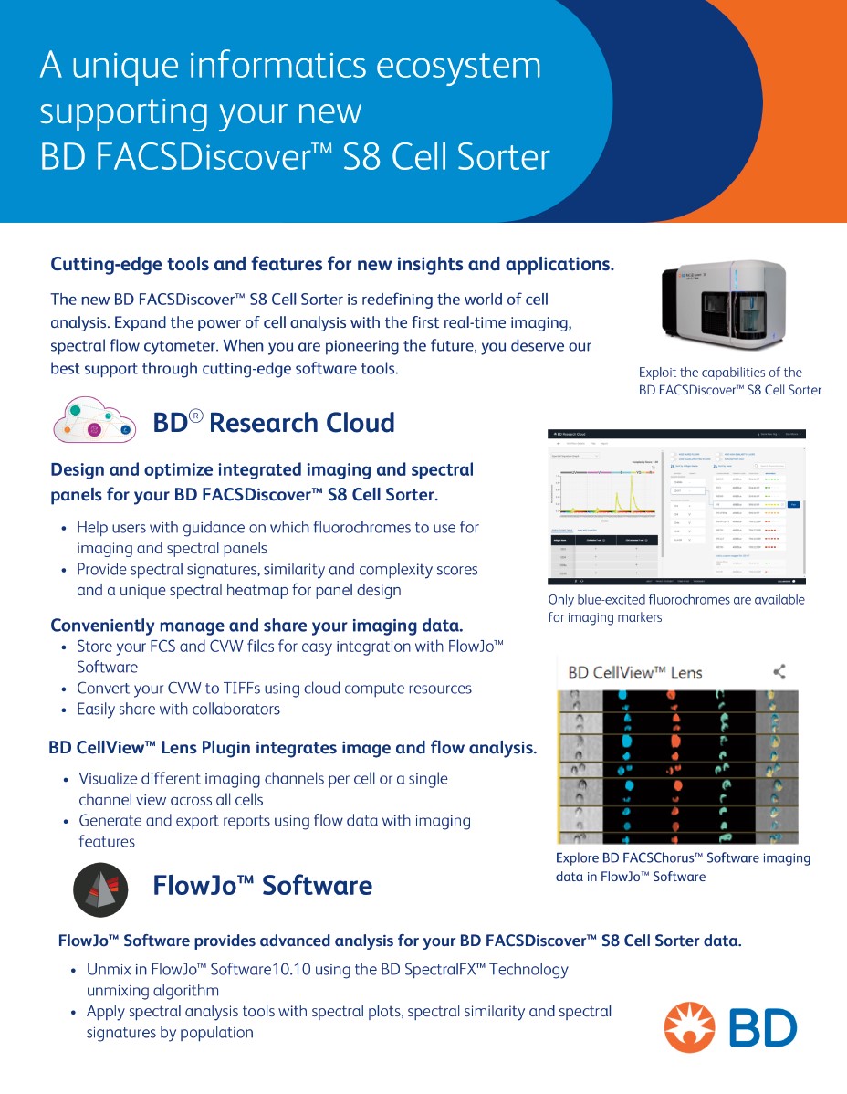 Informatics ecosystem and BD FACSDiscover S8